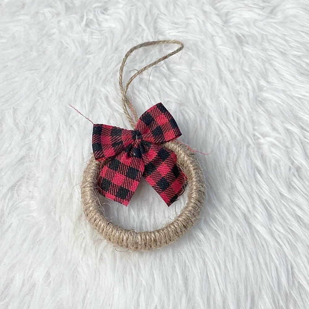 Rustic Plaid Charm Ornament - Picture 3 of 4